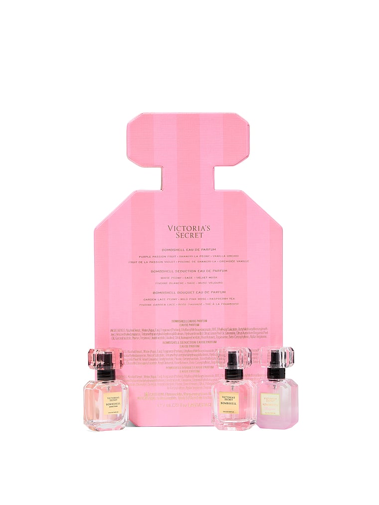 Victoria's Secret, Victoria's Secret 3-Piece Bombshell Mini Eau de Parfum Gift Set ft. Exclusive Bombshell Bouquet, Bombshell, onModelBack, 2 of 3
