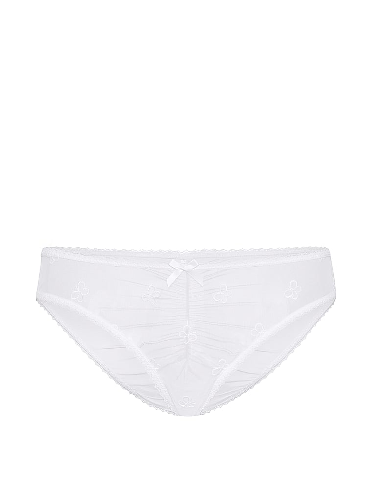 Victoria's Secret, Dream Angels Lace Bikini Panty, White, offModelFront, 3 of 3