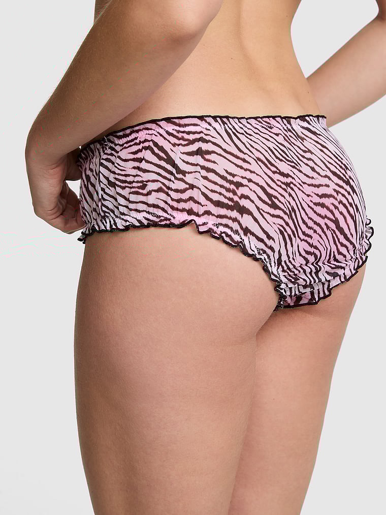 PINK PINK Wink™ Ruﬄe Cheeky Panty, Print, onModelBack, 2 of 3 Taylor is 5'8" and wears Small