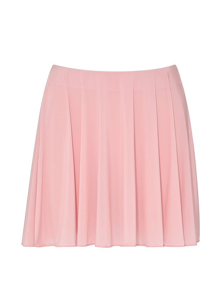 Victoria's Secret, VSX VSX Elevate™ Sheer Radiance Active Skirt, Dusk Pink, offModelFront, 4 of 5