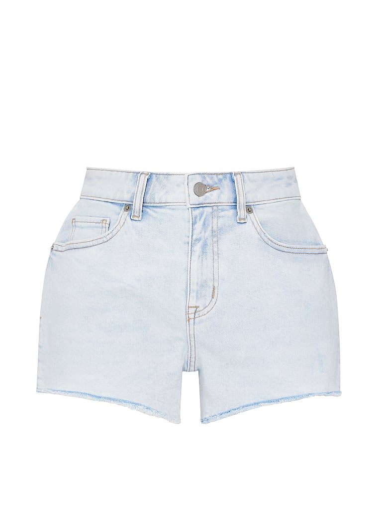 PINK Denim by PINK High-Rise A-Line Shortie, Icy Blue Wash, offModelFront, 3 of 3