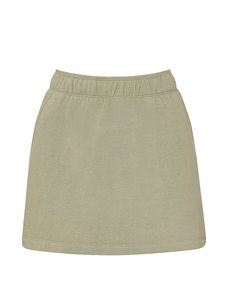 PINK Campus Fleece™ Skort, Slate Green, offModelFront, 3 of 3