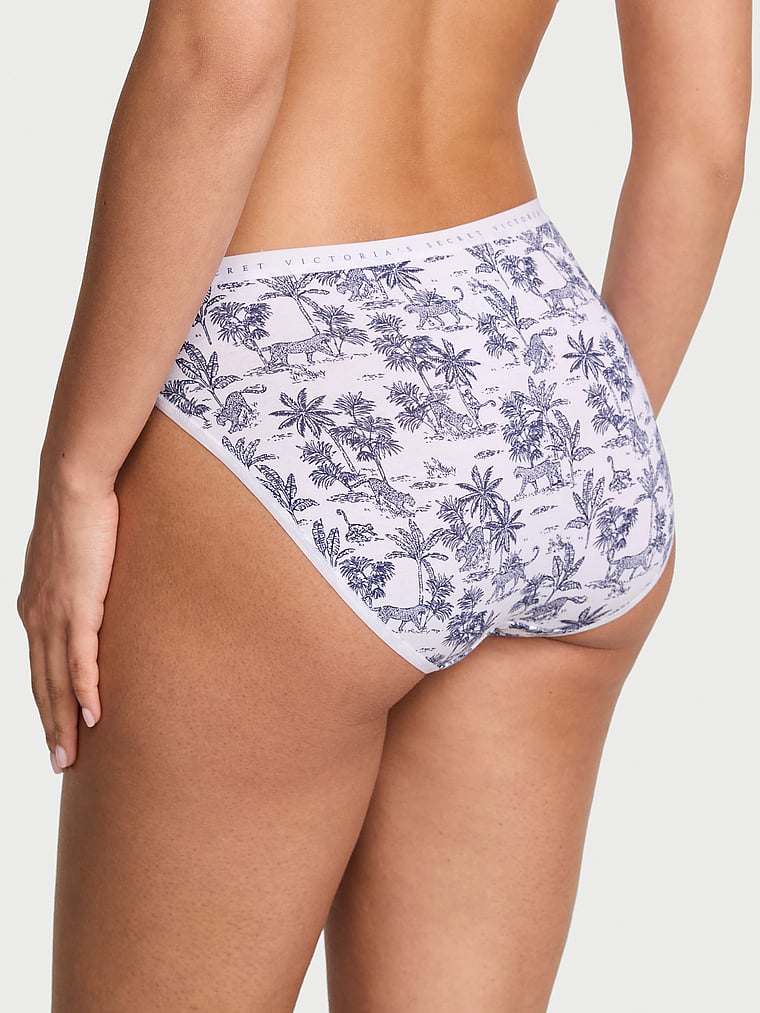 Victoria's Secret, Victoria's Secret Stretch Pointelle High-Leg Brief Panty, Print, onModelBack, 2 of 3 Ari is 5'9" and wears Small