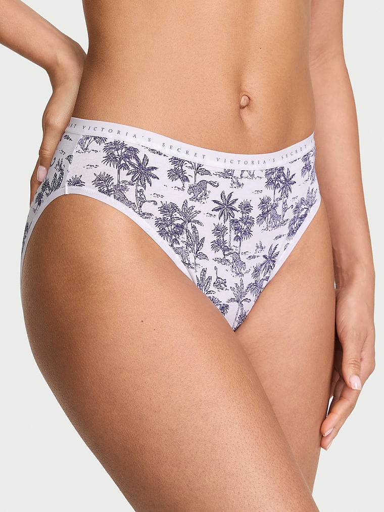 Victoria's Secret, Victoria's Secret Stretch Pointelle High-Leg Brief Panty, Print, onModelFront, 1 of 3 Ari is 5'9" and wears Small