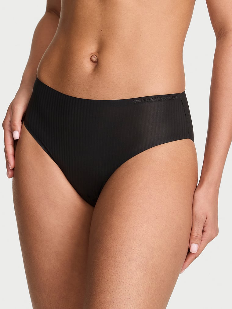 Victoria's Secret, Body by Victoria Body by Victoria Flex Mid-Rise Bikini Panty, Black, onModelFront, 1 of 4 Nisaa is 5'9" and wears Small