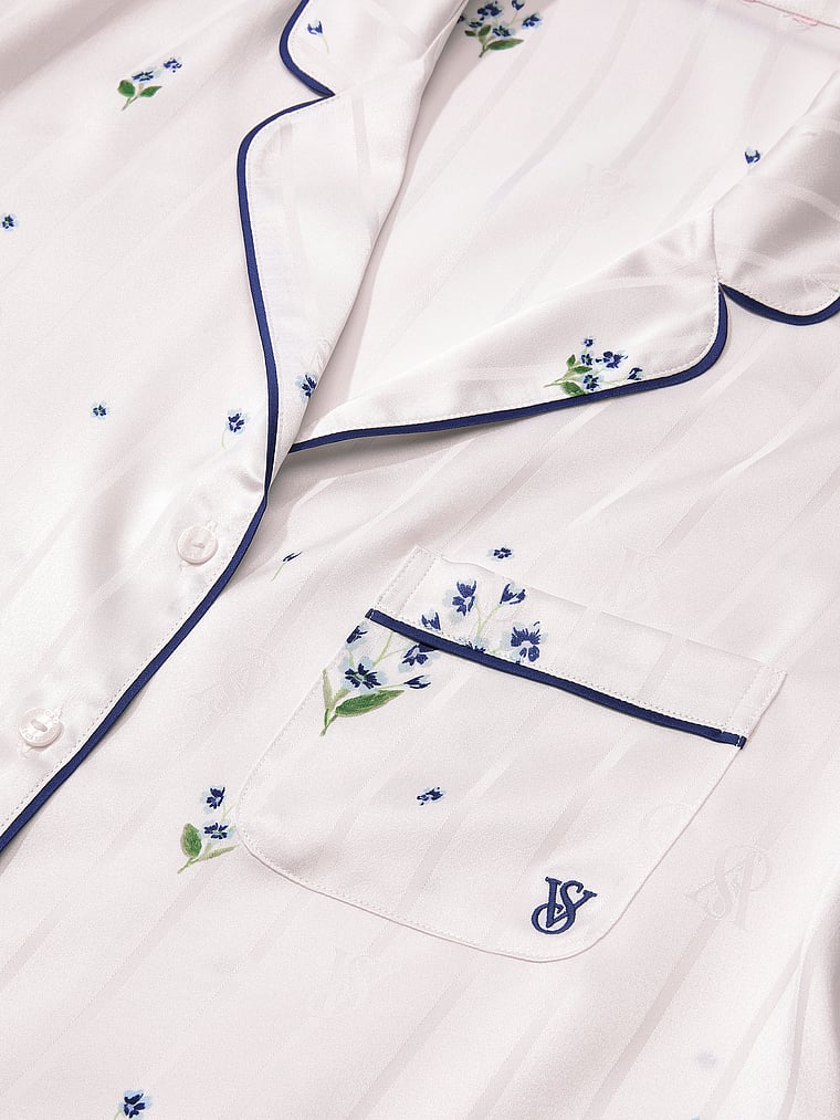 Victoria's Secret, Victoria's Secret Signature Satin Short Pajama Set, onModelBack, 2 of 5