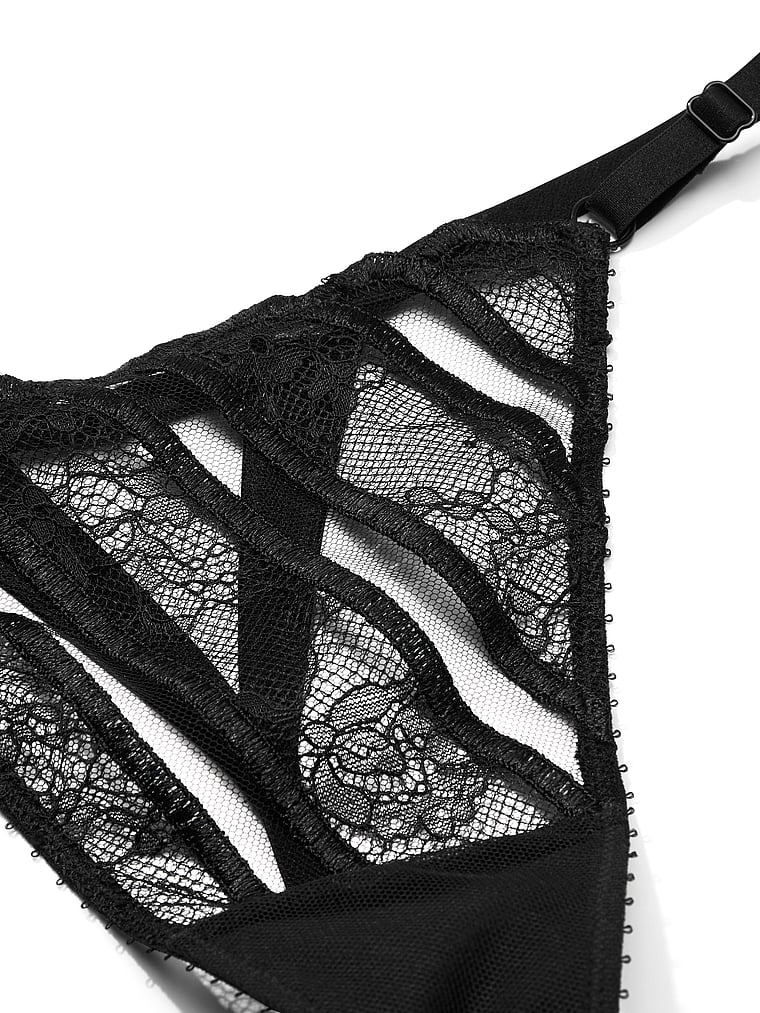 Desire Lines Embroidery Adjustable V-String Panty
