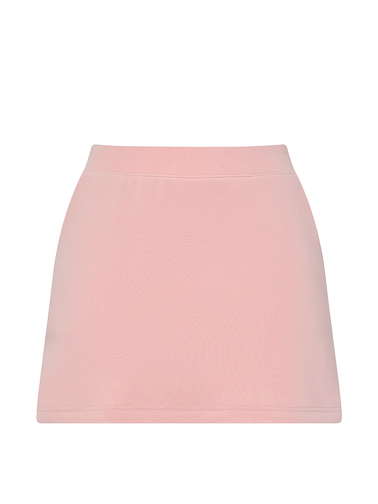 Victoria's Secret, VSX Featherweight Knit Mini Skirt, Dusk Pink, offModelFront, 3 of 3