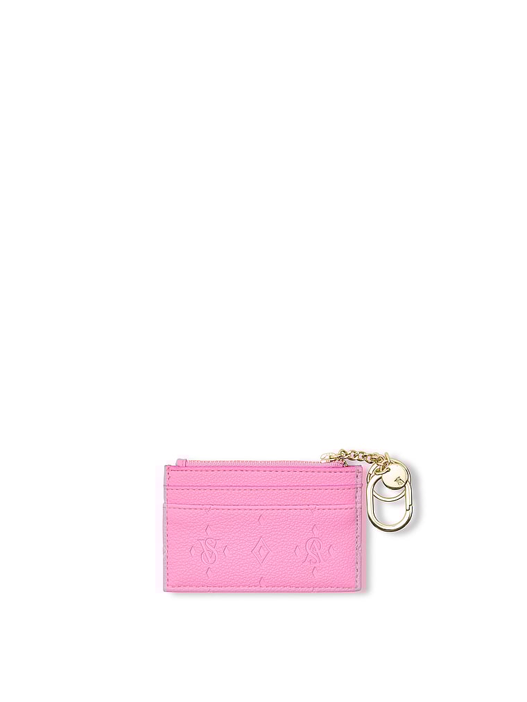 Victoria's Secret, Victoria's Secret Classic Card Case Keychain, Pink Foyard, onModelBack, 2 of 3