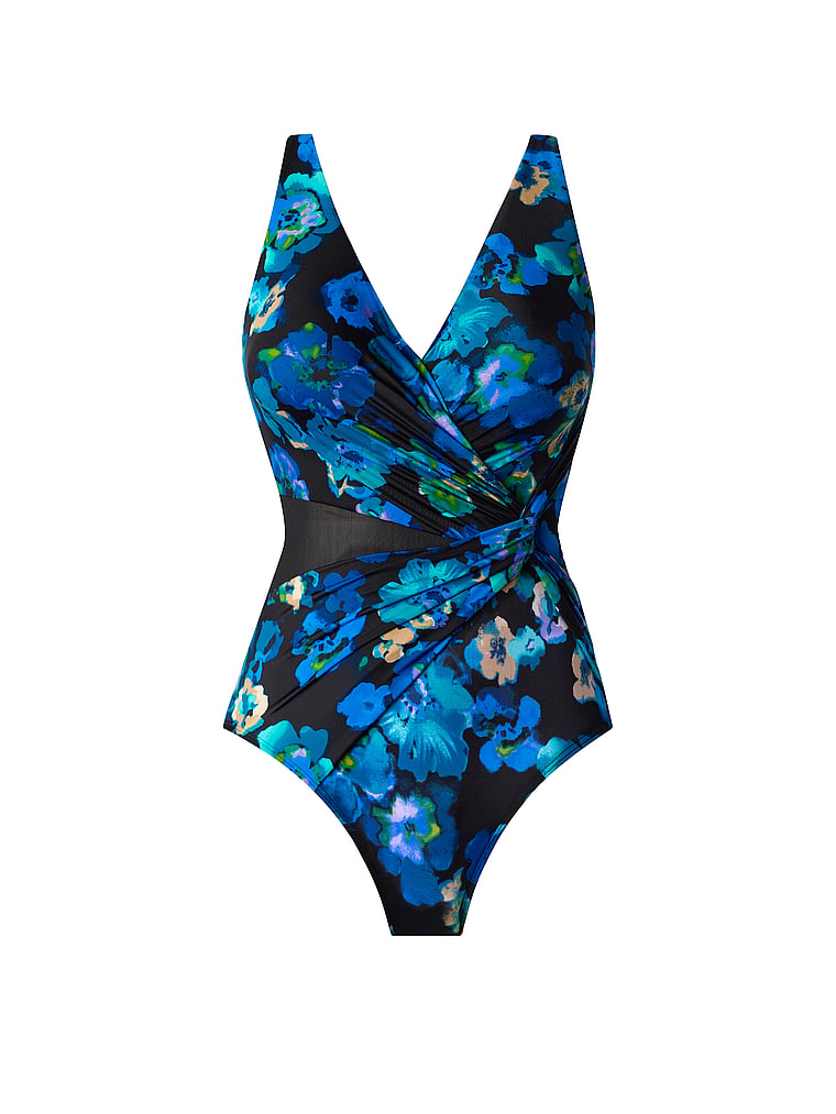 Victoria's Secret, Miraclesuit Secret Garden Circe One-Piece, Blm, offModelFront, 3 of 4