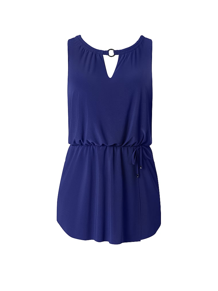 Victoria's Secret, Magicsuit Effie Swim Dress, Nvy, offModelFront, 4 of 4