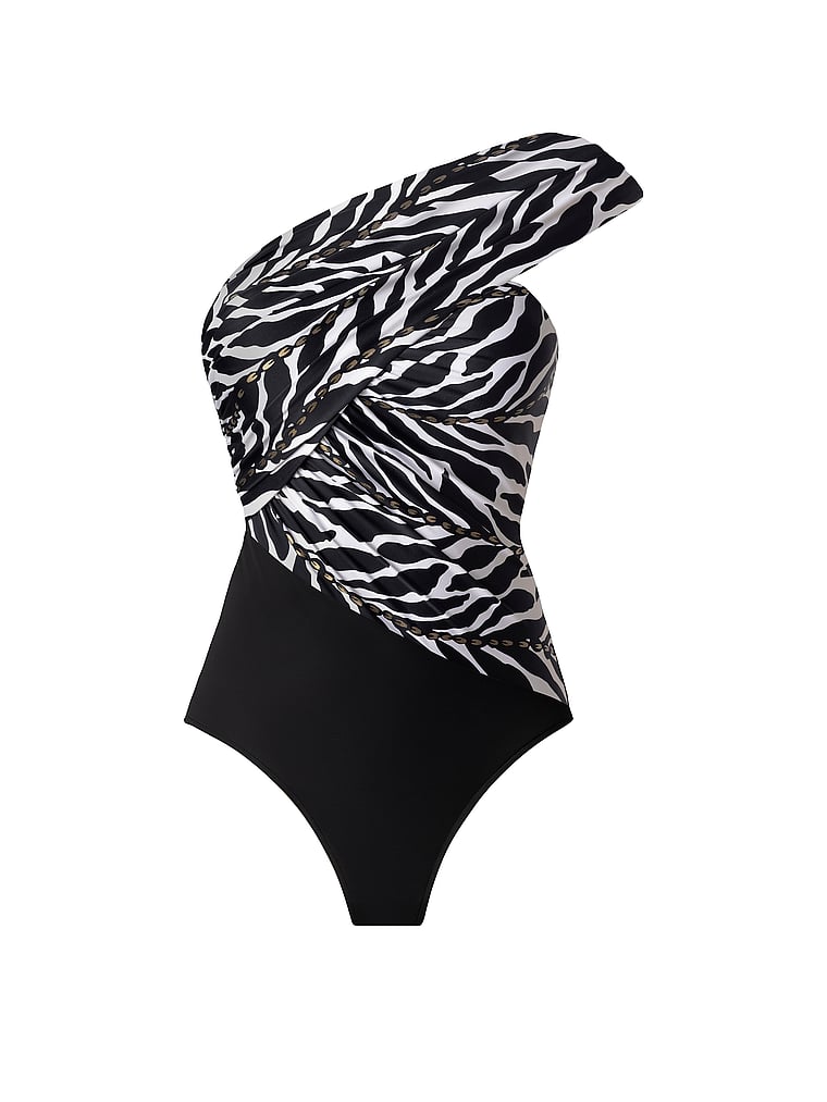 Victoria's Secret, Magicsuit Tracks Goddess One-Piece Swimsuit, Blw, offModelFront, 3 of 3