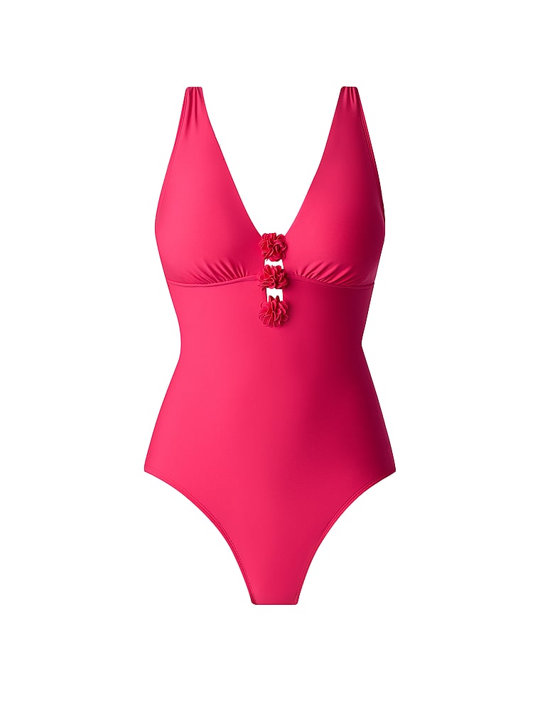Victoria's Secret, Magicsuit Wallis One-Piece Swimsuit, Roe, offModelFront, 4 of 4