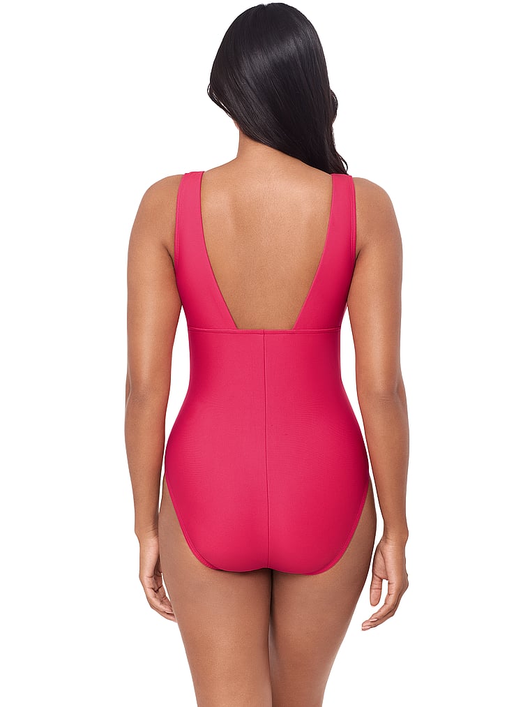 Victoria's Secret, Magicsuit Wallis One-Piece Swimsuit, Roe, onModelBack, 3 of 4