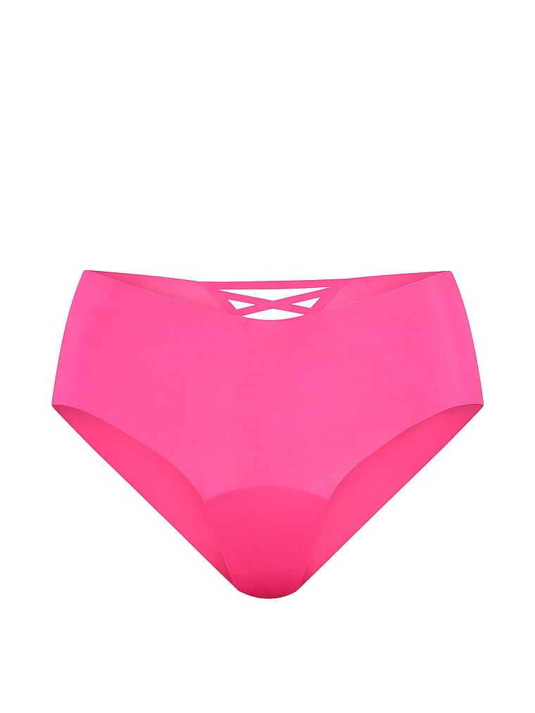 Victoria's Secret, No-Show No-Show Cheeky Panty, Haute Pink, offModelFront, 3 of 3