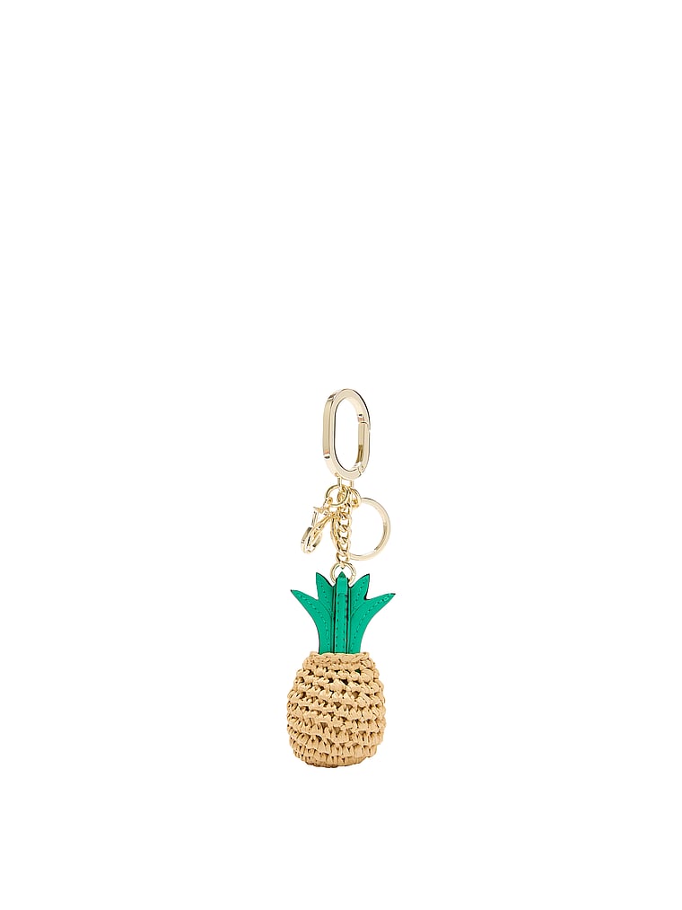 Victoria's Secret, Victoria's Secret Straw Pineapple Bag Charm Keychain, onModelSide, 3 of 3