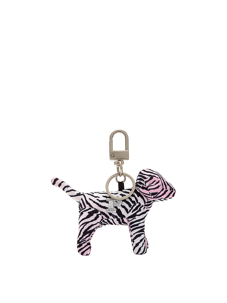 PINK PINK Micro Dog™ Keychain Charm, Pink Zebra, onModelBack, 2 of 3