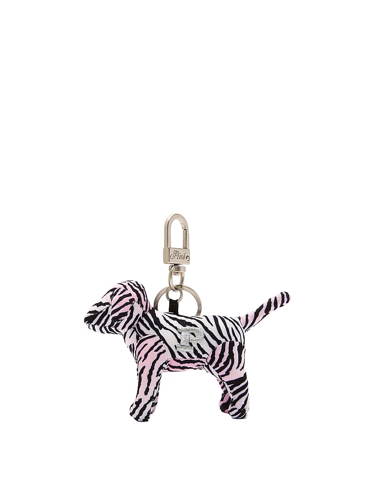 PINK PINK Micro Dog™ Keychain Charm, Pink Zebra, onModelFront, 1 of 3