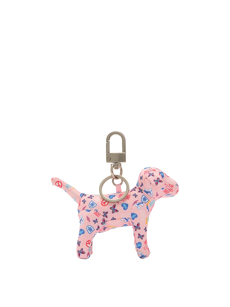 PINK PINK Micro Dog™ Keychain Charm, Pink Heritage Print, onModelBack, 2 of 3