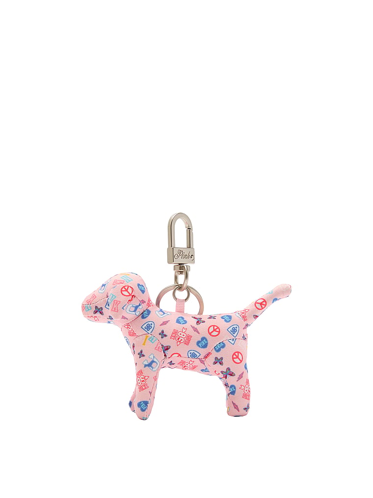 PINK PINK Micro Dog™ Keychain Charm, Pink Heritage Print, onModelFront, 1 of 3
