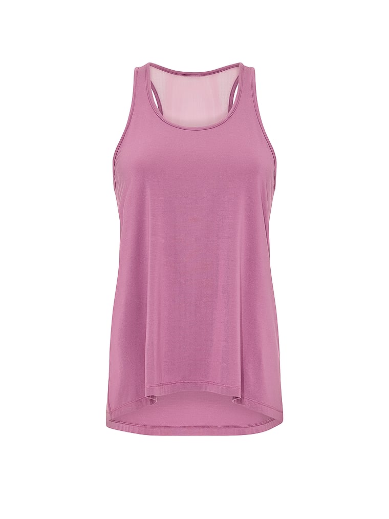 Victoria's Secret, VSX VSX Drapey Knit Tank Top, Violet Frost, offModelFront, 1 of 3