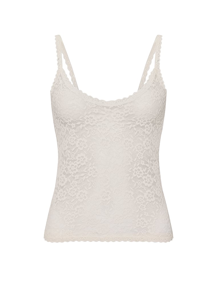 Victoria's Secret, Victoria's Secret Lacie Cami, Coconut White, offModelFront, 3 of 4