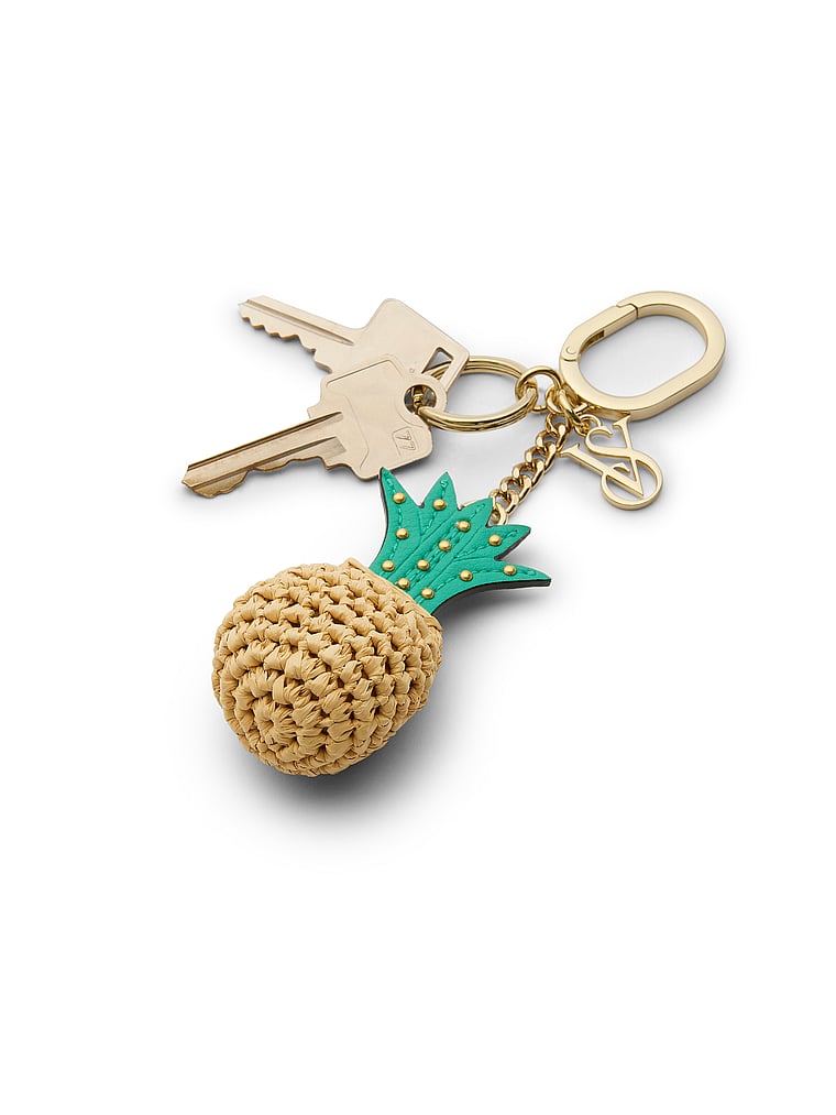 Victoria's Secret, Victoria's Secret Straw Pineapple Bag Charm Keychain, onModelBack, 2 of 3