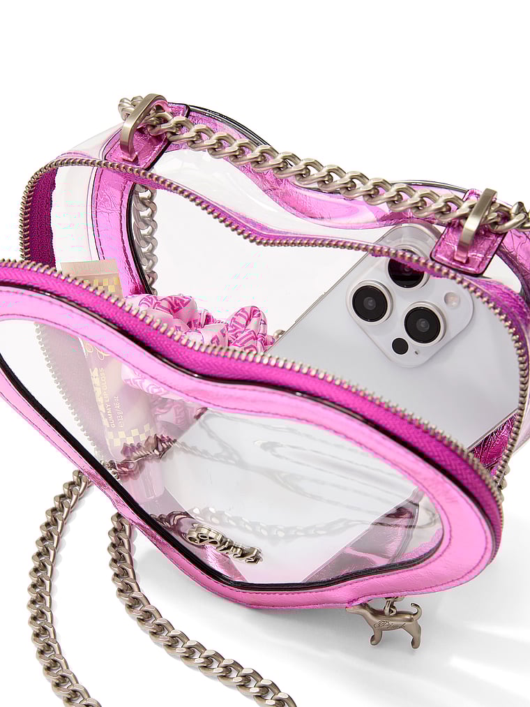 Clear Heart Shoulder Bag