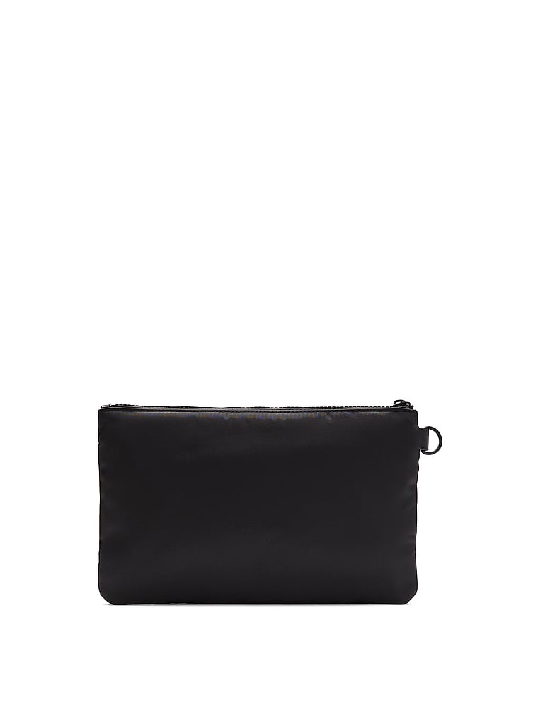 Victoria's Secret, Victoria's Secret VSX Wristlet Pouch, Black, onModelSide, 3 of 4