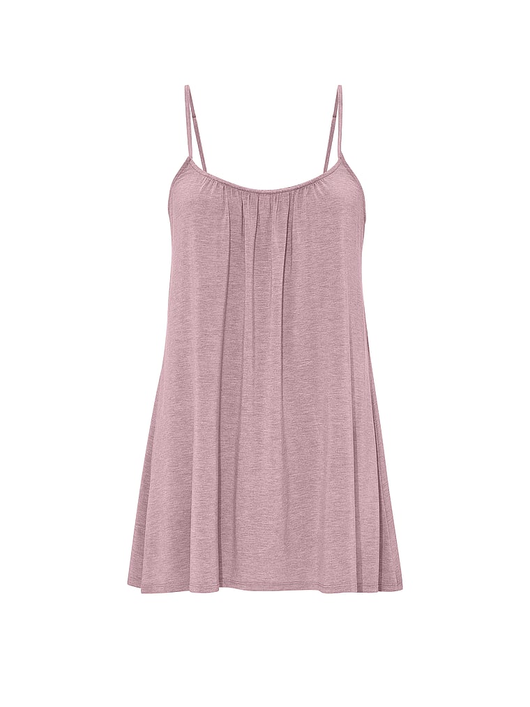Victoria's Secret, Victoria's Secret SoSoft™ Modal Scoop Slip Dress, Heather Violet Haze, offModelFront, 3 of 4