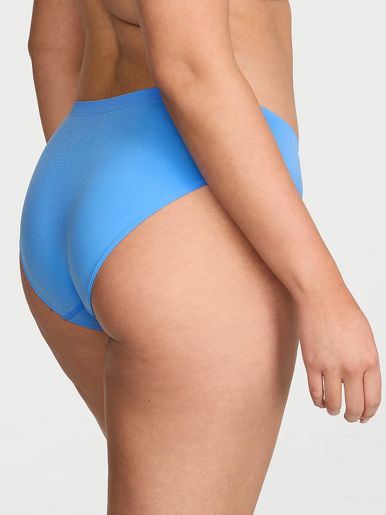 Victoria's Secret, Seamless Seamless Bikini Panty, Blue Jasper, onModelBack, 2 of 3 Karmi is 5'10" and wears Large
