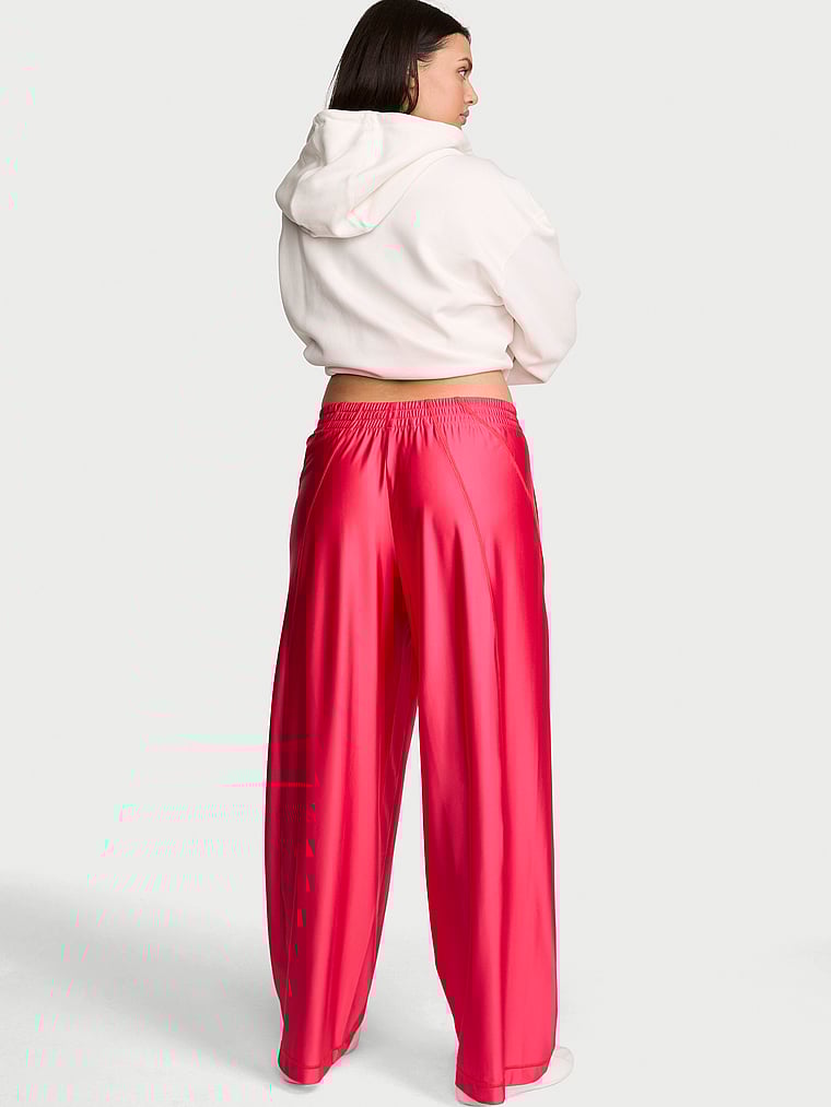 Victoria's Secret, VSX VSX GlossyTech™ Wide-Leg Pant, Pink Island, onModelBack, 2 of 4