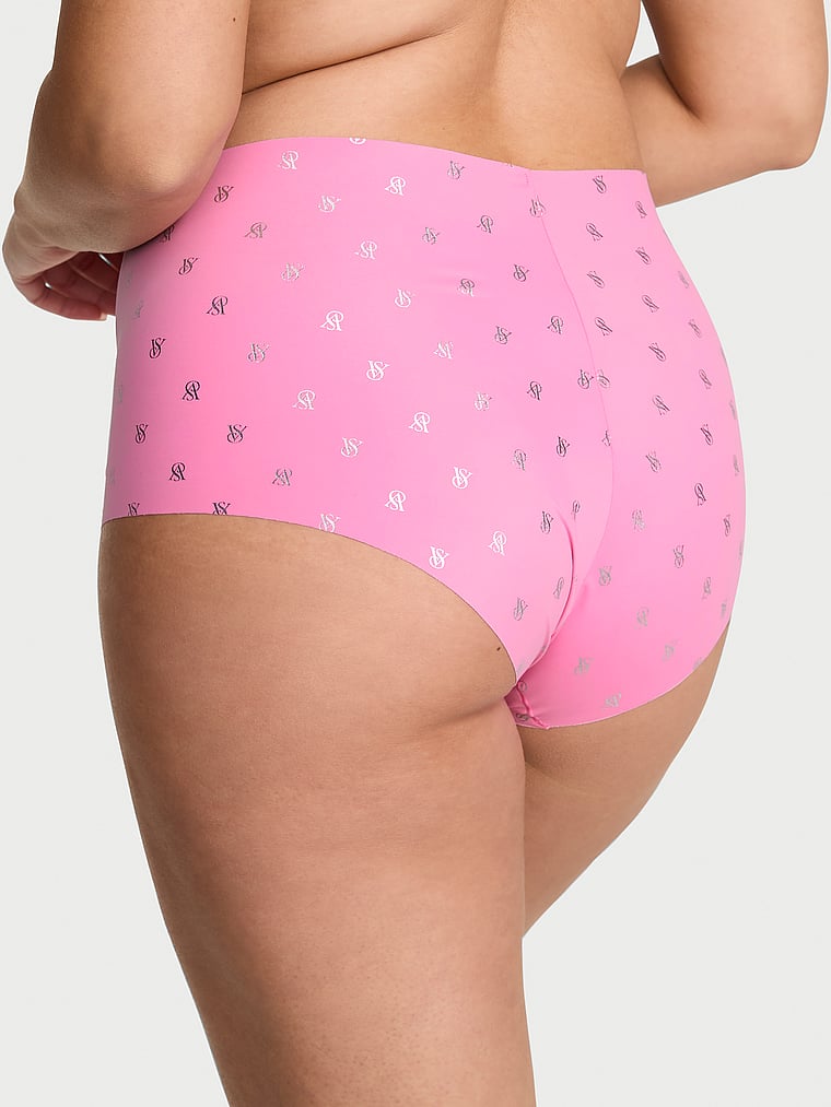 Victoria's Secret, No-Show No-Show Cotton Modern Brief Panty, Pink Sugar Vs Foil, onModelBack, 2 of 3 Karmi is 5'10" and wears Large