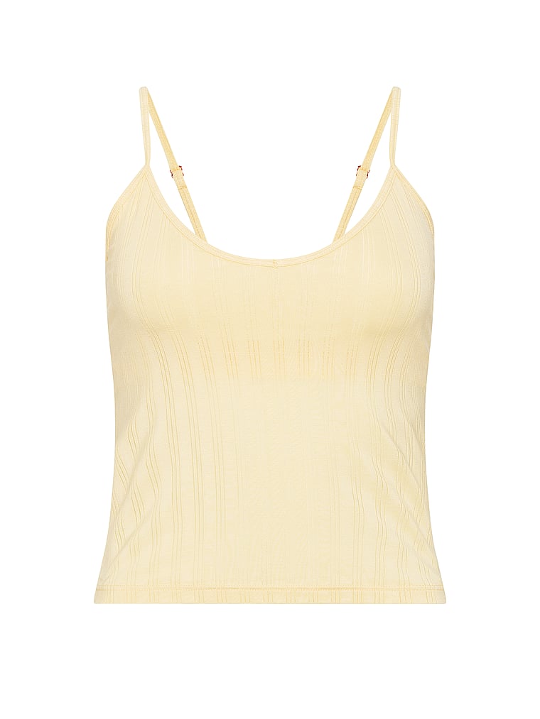 Victoria's Secret, Victoria's Secret SoSoft™ Modal Ultra-Fine Cami Top, Sunny Honey, offModelFront, 4 of 5