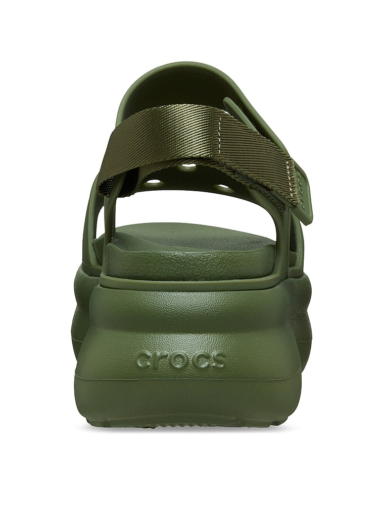 Crocs Soho Y-Strap Sandal, Green, onModelBack, 2 of 4