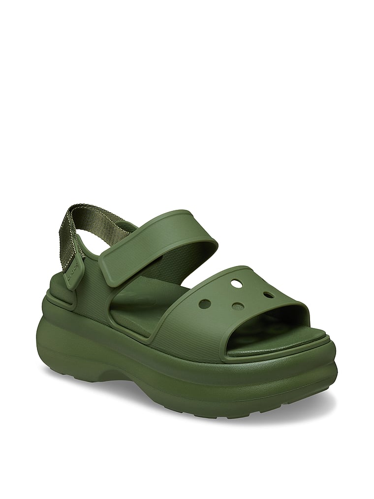 Crocs Soho Y-Strap Sandal, Green, onModelFront, 1 of 4