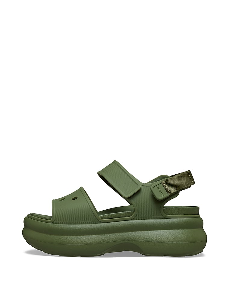 Crocs Soho Y-Strap Sandal, Green, onModelSide, 3 of 4