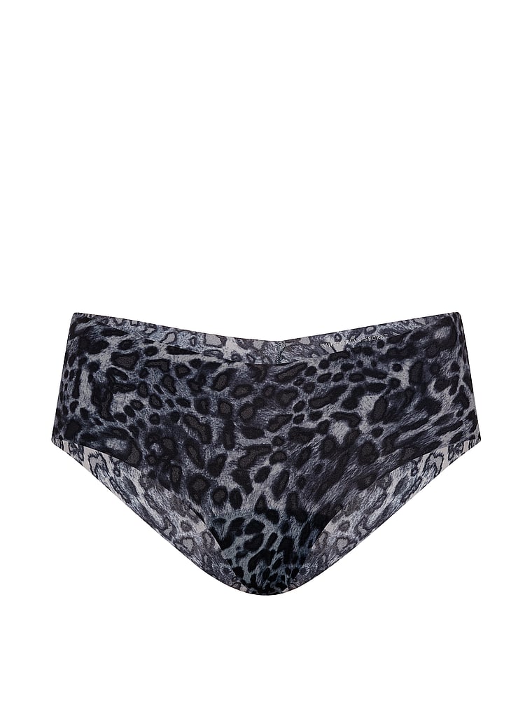 Victoria's Secret, No-Show No-Show Cotton Cheeky Panty, Asteroid Grey Animal, offModelFront, 3 of 3