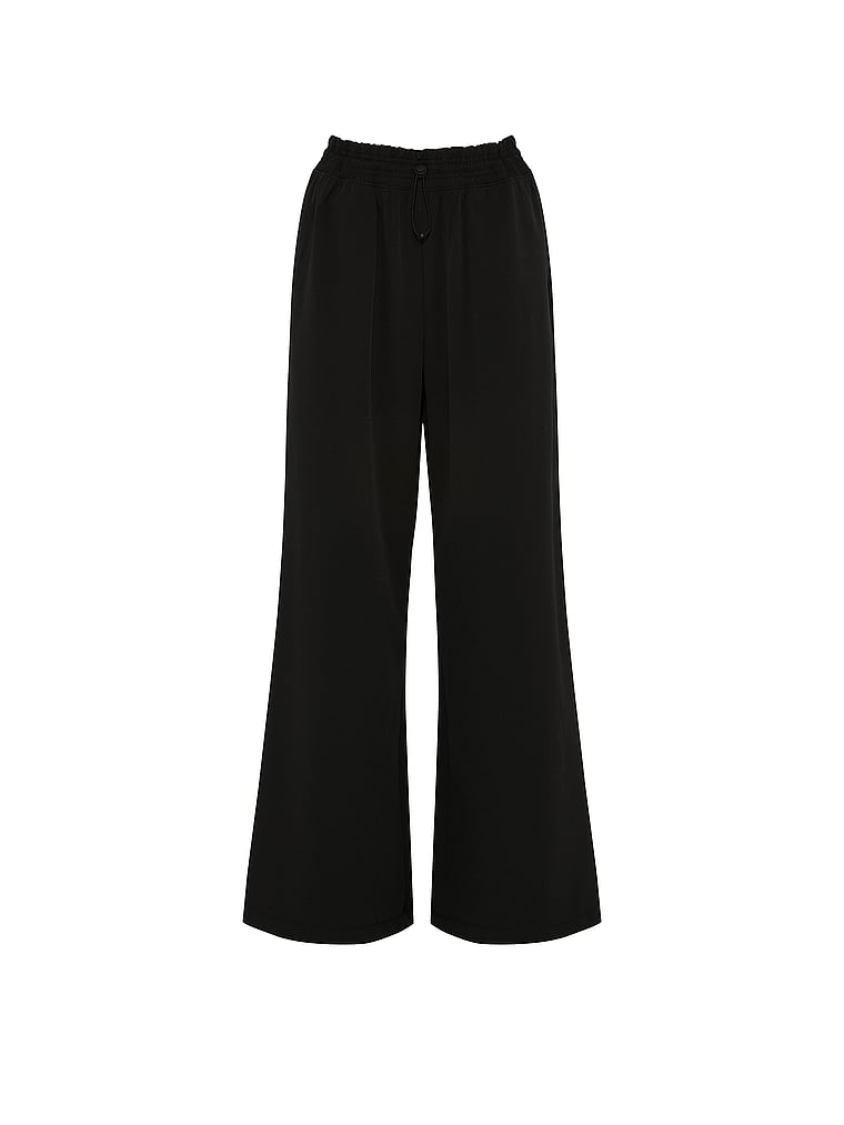 Victoria's Secret, VSX VSX ActiveFlex Wide-Leg Pant, Black, offModelFront, 3 of 3