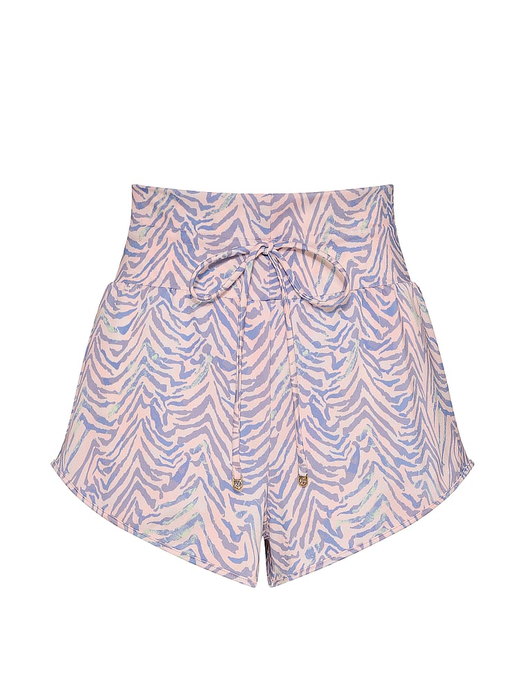 Victoria's Secret, Victoria's Secret Swim Beachwear Swim Shorts, Soft Pink Zebra, offModelFront, 3 of 3