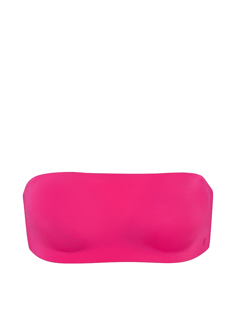 Victoria's Secret, Invisible by Victoria’s Secret Push-Up Wireless Bandeau Strapless Bra, Pop Pink, offModelFront, 4 of 4