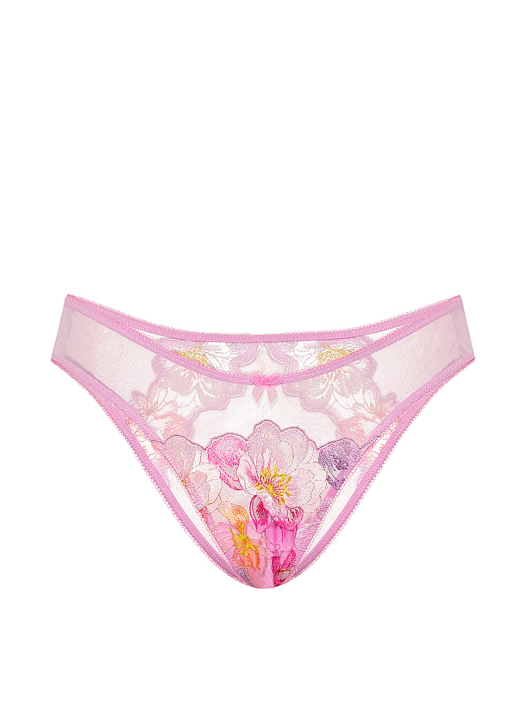 Victoria's Secret, Dream Angels Watercolor Embroidery Brazilian Panty, Watercolor Embroidery, offModelFront, 3 of 3