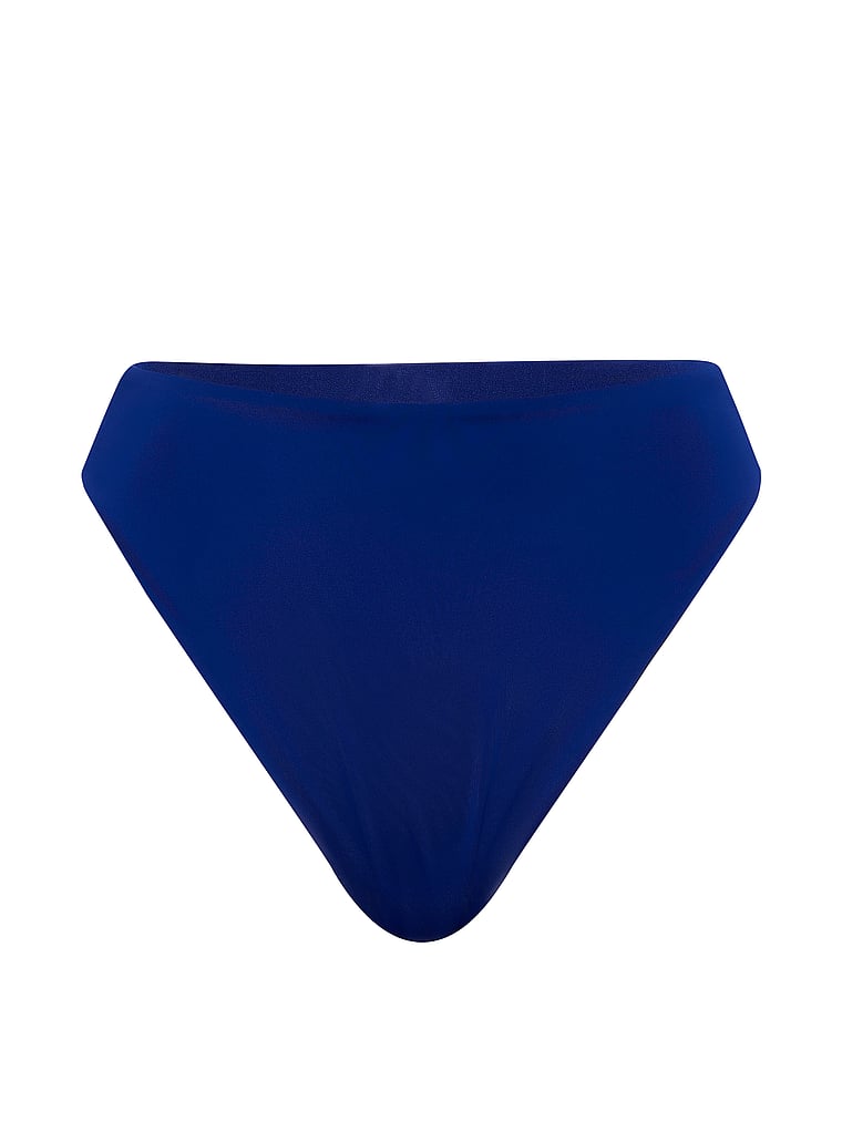 Victoria's Secret, Victoria's Secret Swim High-Waist Brazilian Bikini Bottom, Fantasia Blue, offModelFront, 3 of 3