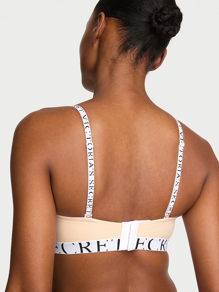 Victoria's Secret, The T-shirt The CoolBra™ Lightly Lined Balconette Strapless Bra, Marzipan, onModelBack, 2 of 4 Tsheca  is 5'9" or 175cm and wears 34B or Small
