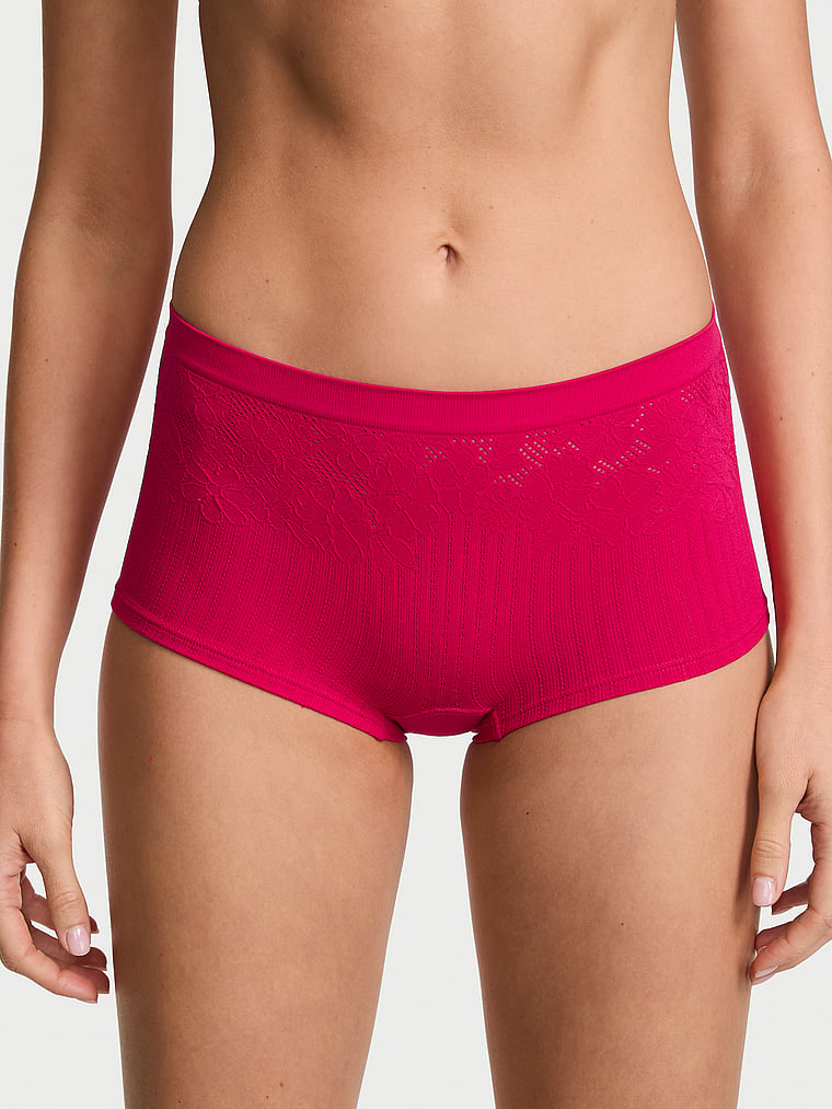 Victoria's Secret, Seamless Seamless Boyshort Panty, Pink, onModelFront, 1 of 3 Kennidy is 5'11" and wears Small