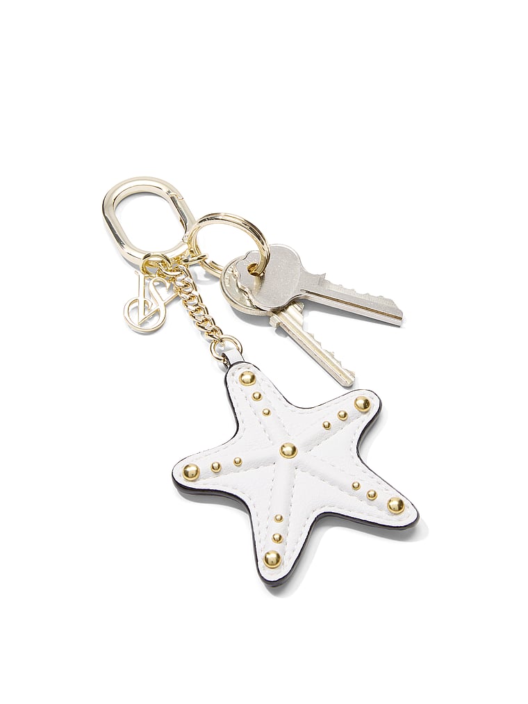 Victoria's Secret, Victoria's Secret Starfish Bag Charm Keychain, White Starfish, onModelBack, 2 of 3
