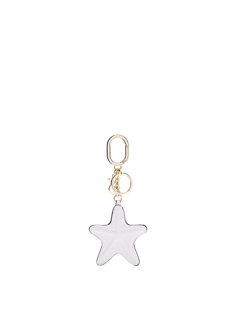 Victoria's Secret, Victoria's Secret Starfish Bag Charm Keychain, White Starfish, onModelSide, 3 of 3