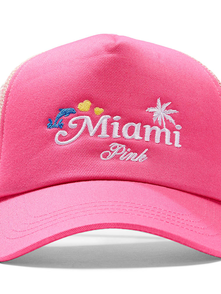 Buy Trucker Hat, Black - Order Hats online - PINK display picture 2