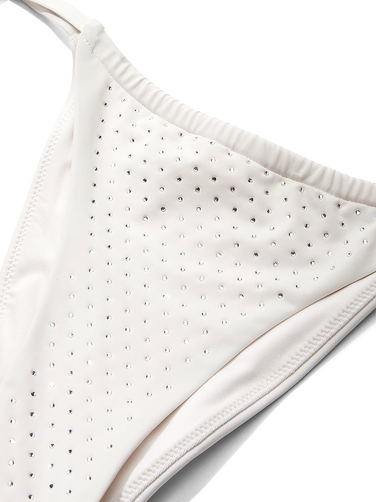 Victoria's Secret, Victoria's Secret Swim Side-Tie Itsy Bikini Bottom, Coconut White Shine, detail, 3 of 5