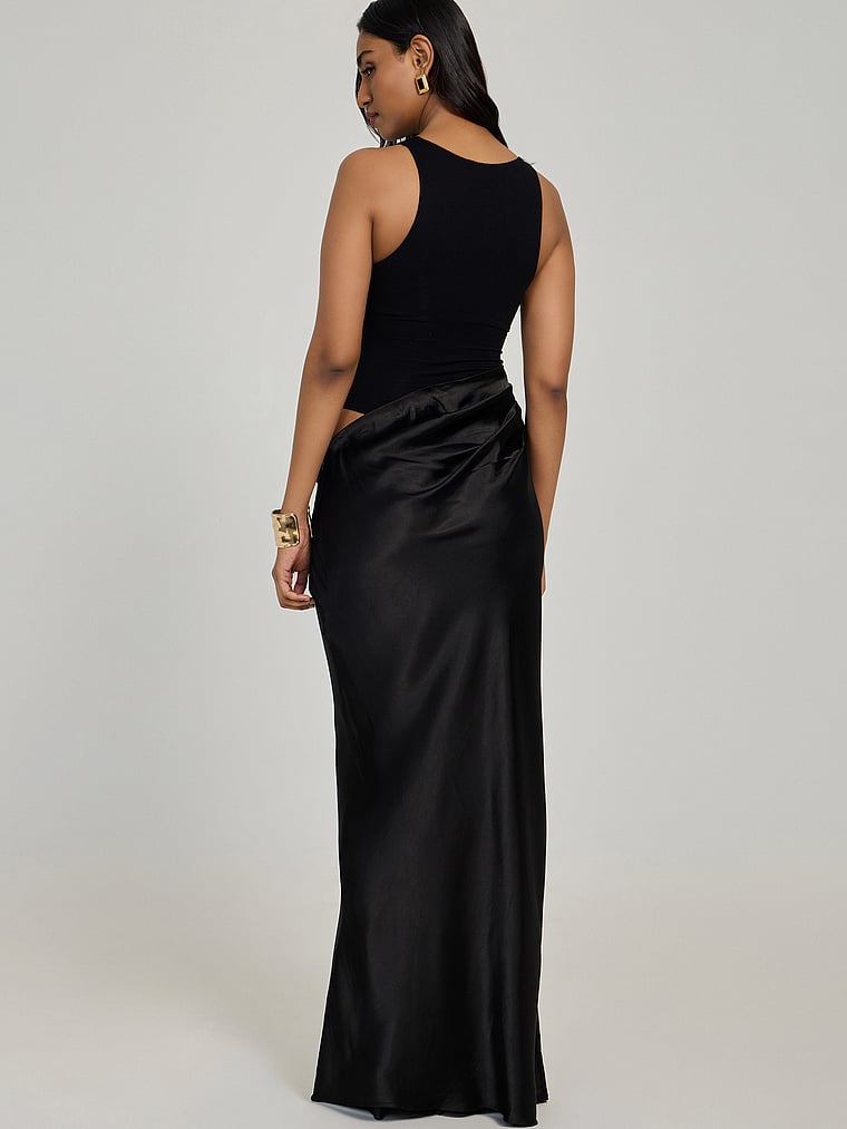 Victoria's Secret, Summer Away Soraya Dress, Black, onModelBack, 2 of 4